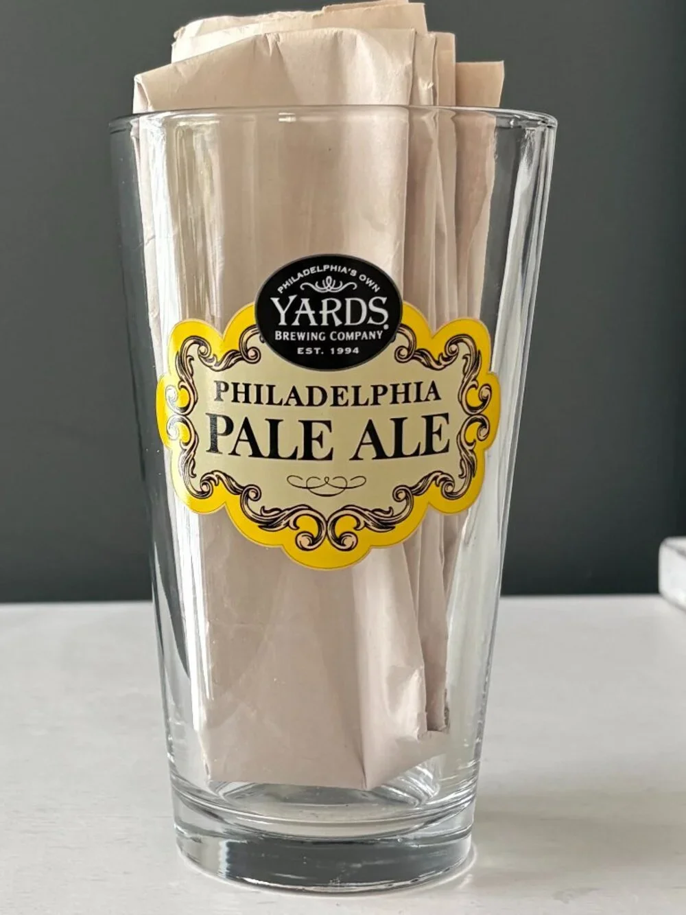 Yards Brewing Company's Philadelphia Pale Ale Collectible 16-ounce Pint Glass